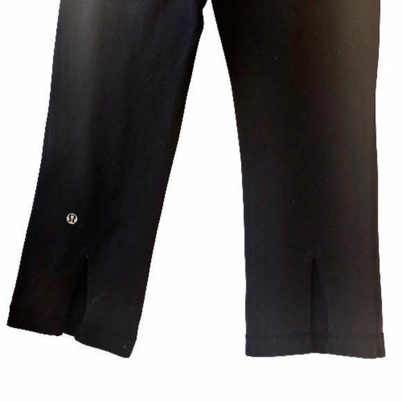 Lululemon Gather and Crow Leggings Black Slit Hem size 4 - Picture 3 of 8